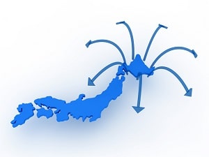北海道から日本地図
